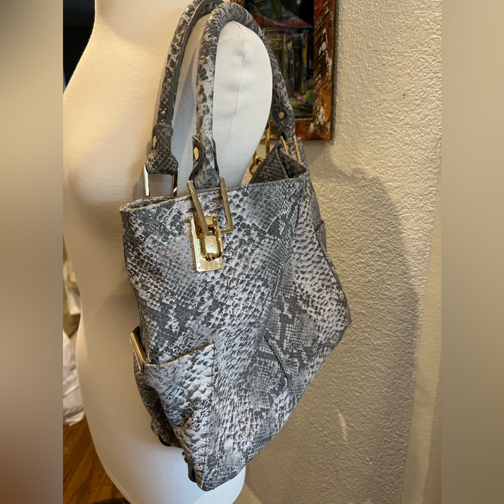Kelsi Dagger New Faux Snake Skin Purse